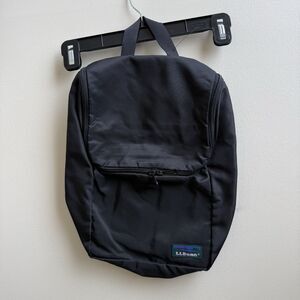 LL BEAN Hanging Travel Toiletry Bag Black Shower Caddy Removable Insert